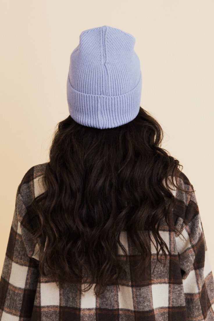 Embroidered Smiley Face Ribbed Knit Beanie - NeoKira Unlimited