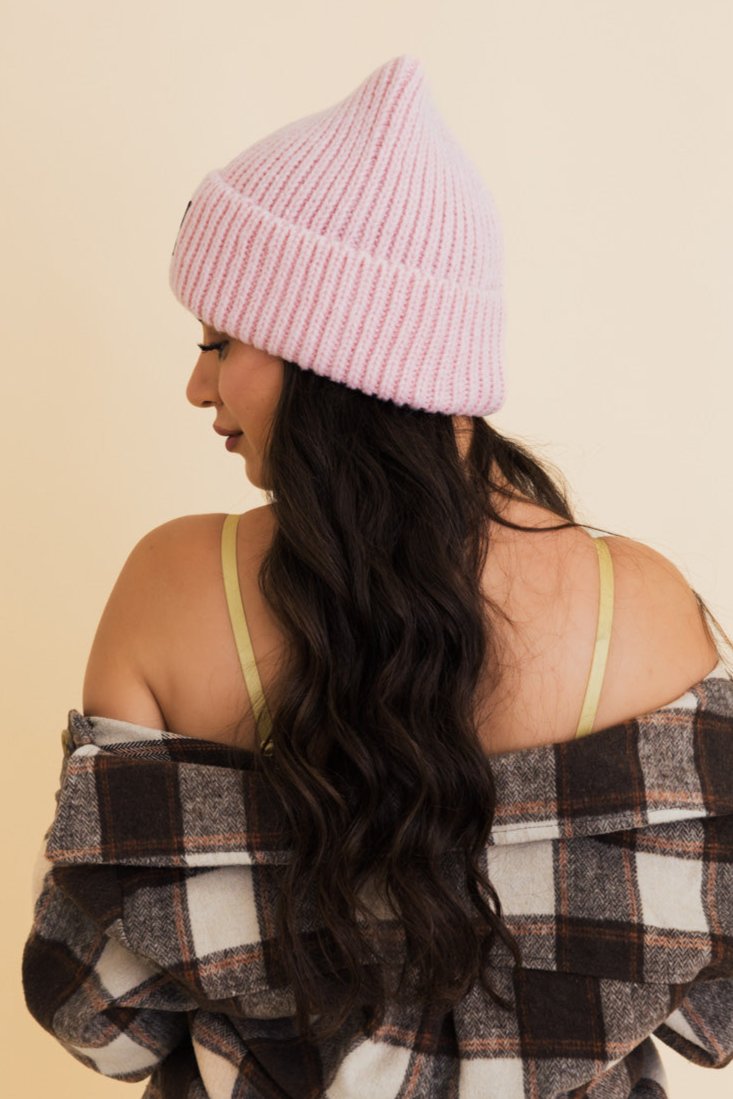 Chill Vibes Soft Ribbed Square Top Beanie - NeoKira Unlimited