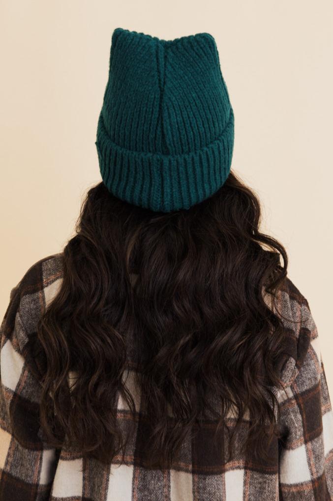 Chill Vibes Soft Ribbed Square Top Beanie - NeoKira Unlimited
