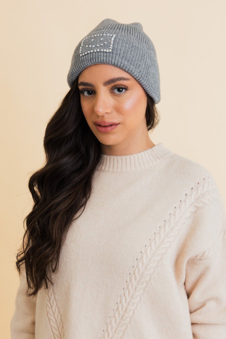 Square Sparkle Smiles Ribbed Beanie - NeoKira Unlimited