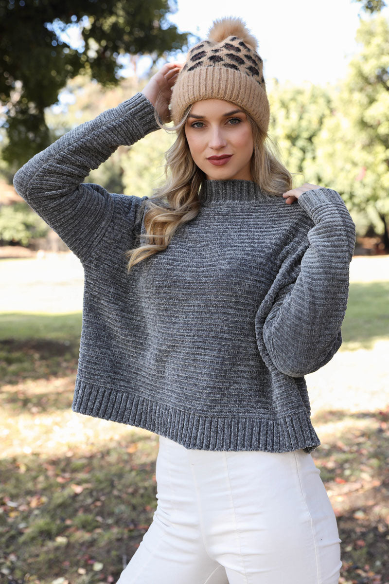 Leopard Knit Beanie - NeoKira Unlimited