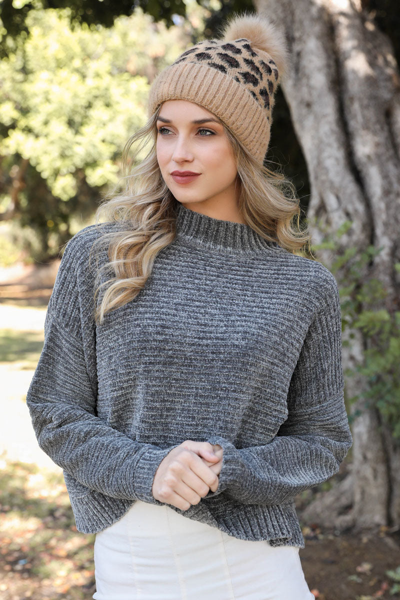 Leopard Knit Beanie - NeoKira Unlimited