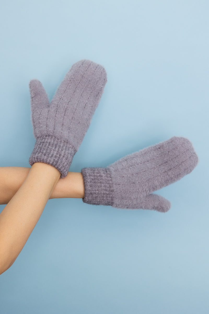 Plush Pastel Fuzzy Winter Mittens - NeoKira Unlimited