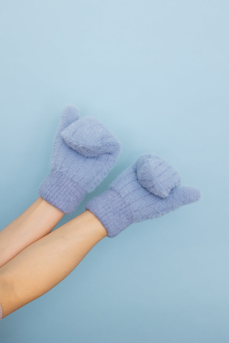 Plush Pastel Fuzzy Winter Mittens 🧤 - NeoKira Unlimited