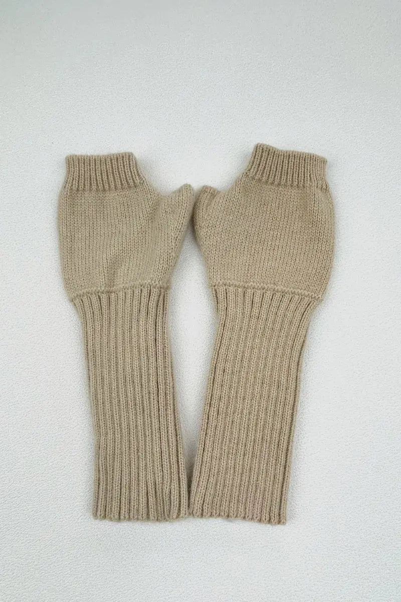 Cozy Ribbed Knit Arm Warmers & Winter Gloves – Stay Warm in Style - NeoKira Unlimited