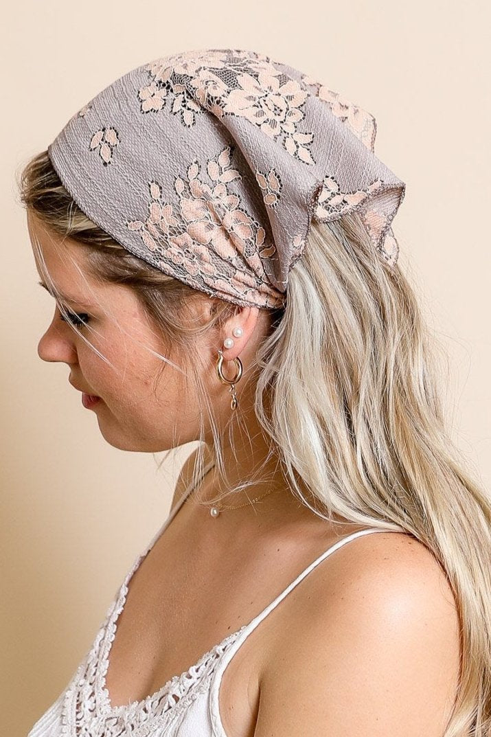 Bohemian Floral Lace Headscarf - NeoKira Unlimited