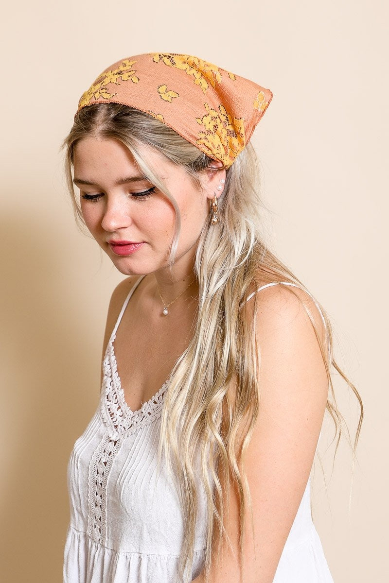 Bohemian Floral Lace Headscarf Hats & Hair