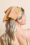 Bohemian Floral Lace Headscarf Hats & Hair Peach