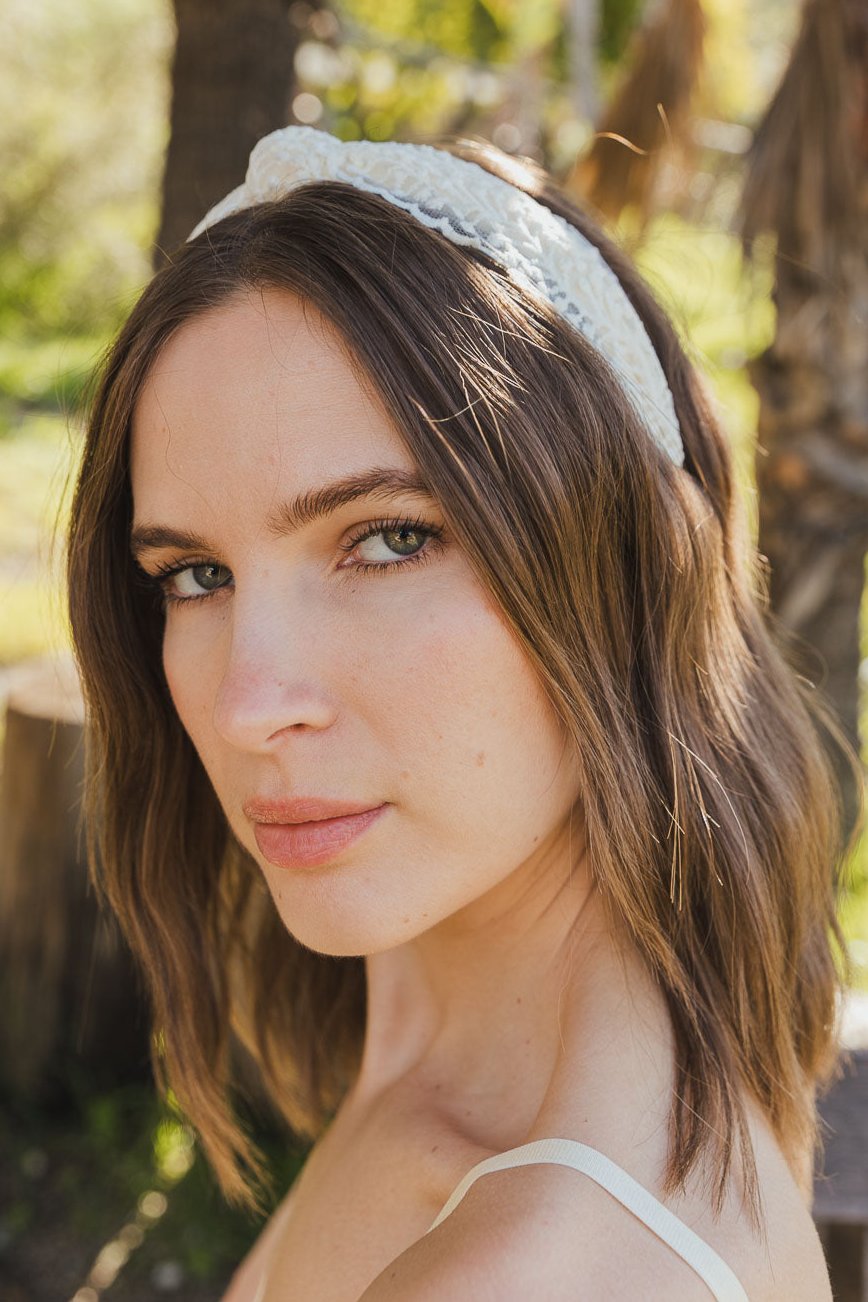 Embroidered Floral Vine Headband Headbands Leto Collection   