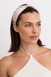 Secret Garden Satin Smooth Floral Headband 🌼 Headbands Leto Collection Blush  