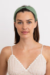 Pleated Solid Color Summer Headband☀️ Headbands Leto Collection Olive  