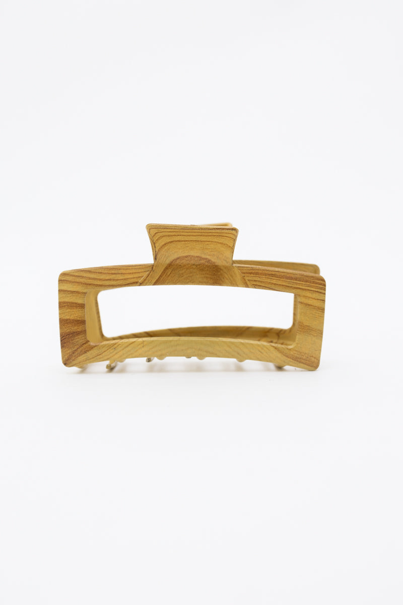 Retro Wood Print Hair Claw Clip – Stylish & Durable - NeoKira Unlimited