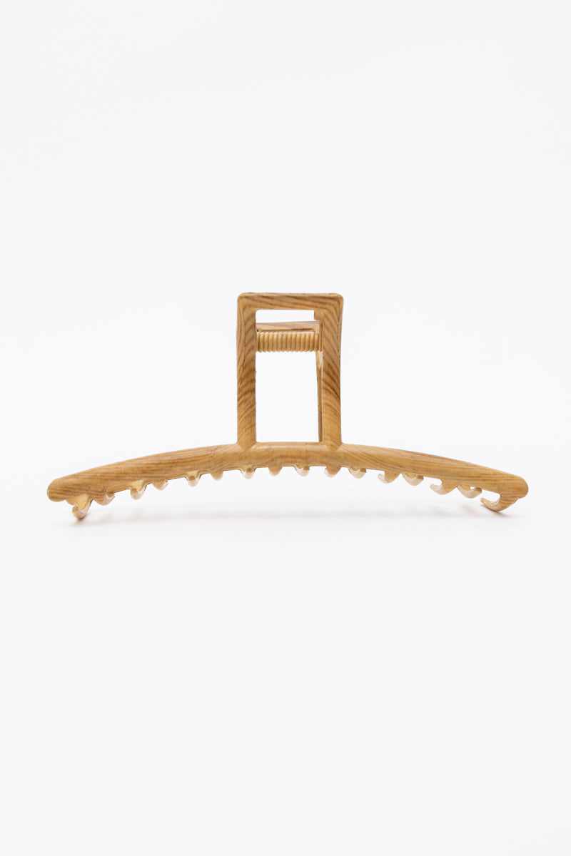 Retro Wood Grain Metal Hair Claw Clip - NeoKira Unlimited
