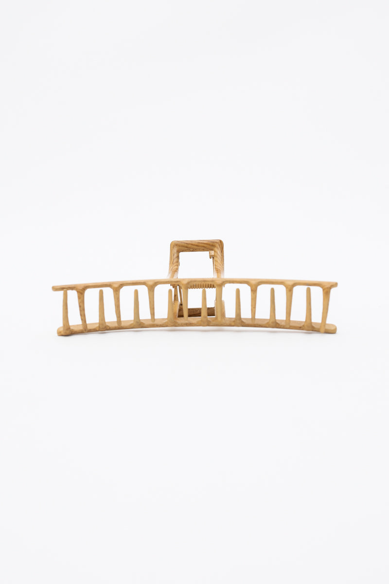 Retro Wood Grain Metal Hair Claw Clip - NeoKira Unlimited