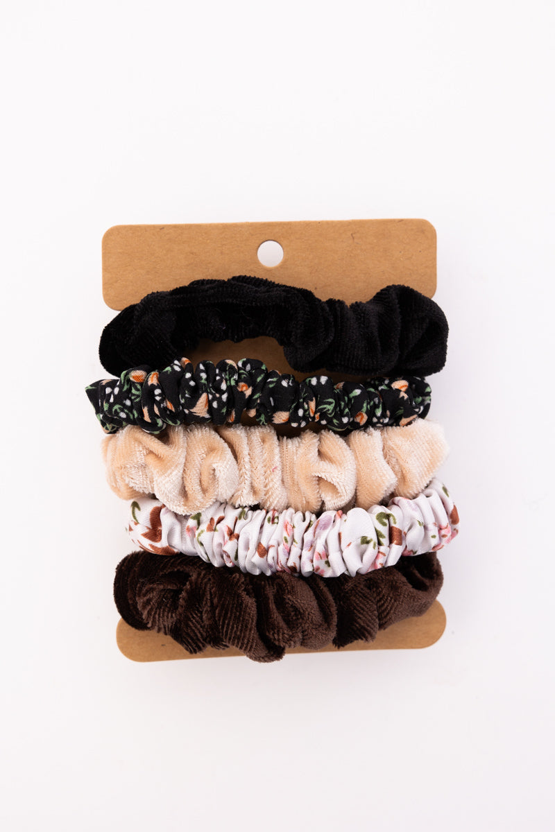 Autumn Floral Hair Ponytail Scrunchies – Assorted Designs - NeoKira Unlimited