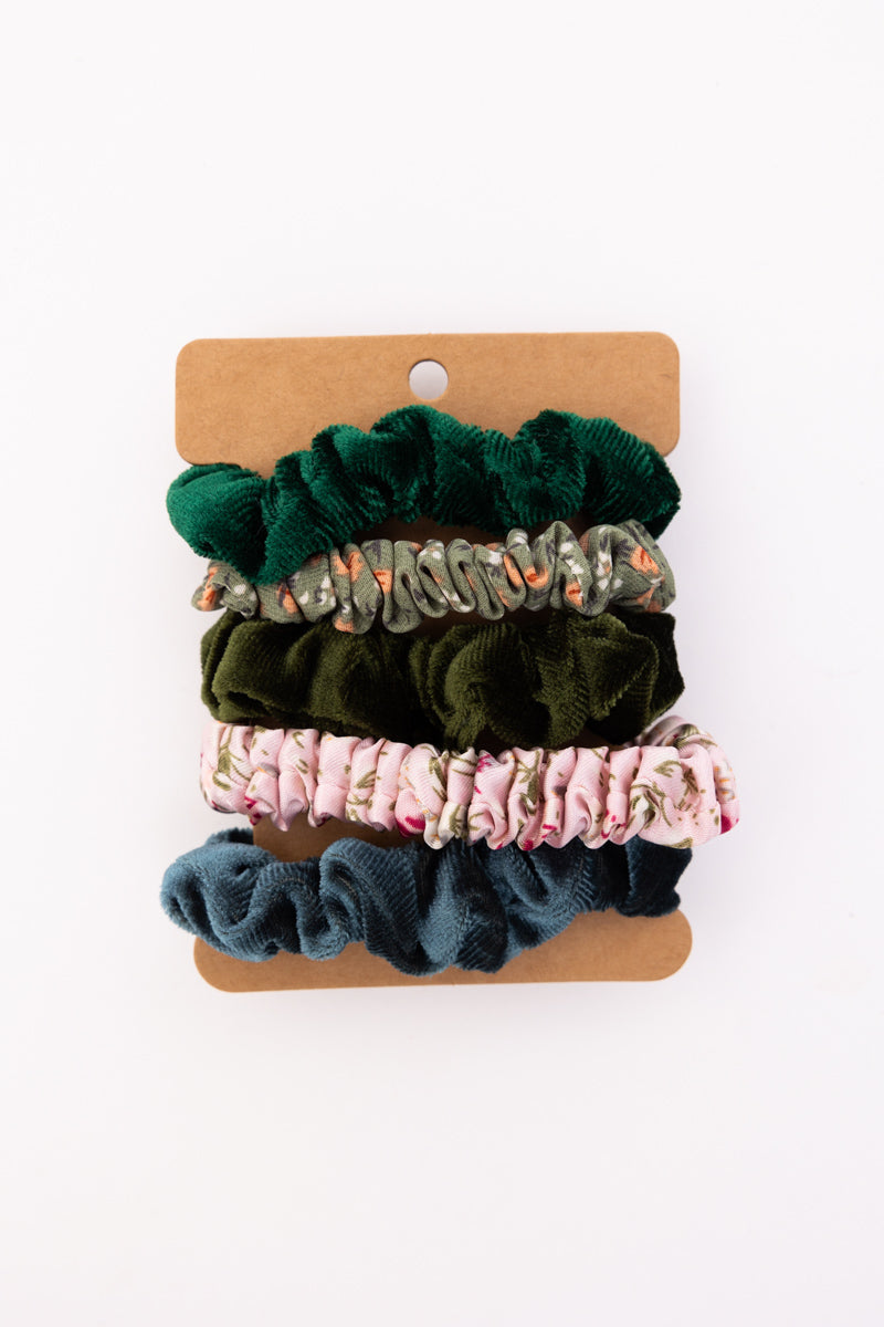 Autumn Floral Hair Ponytail Scrunchies – Assorted Designs - NeoKira Unlimited