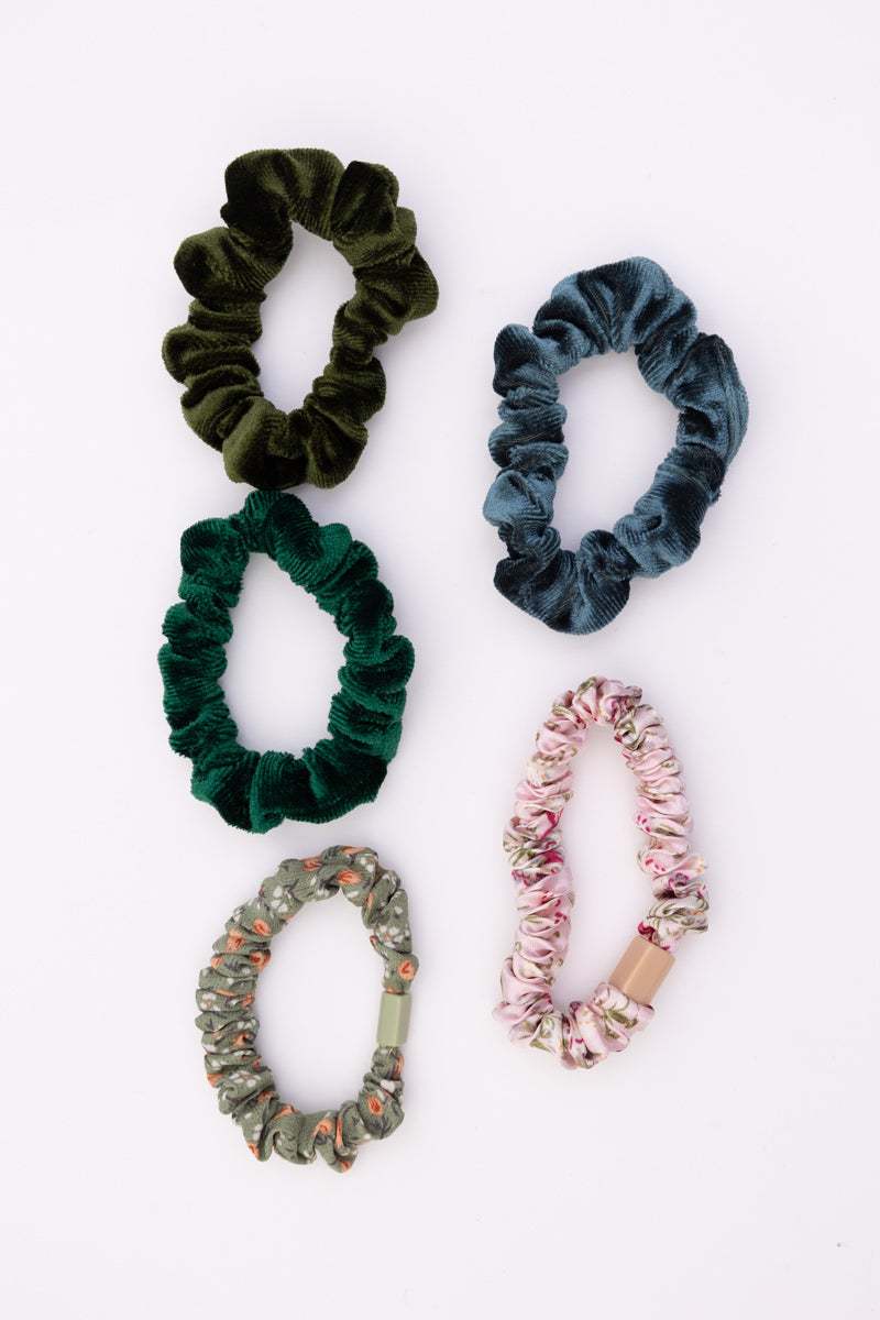 Autumn Floral Hair Ponytail Scrunchies – Assorted Designs - NeoKira Unlimited