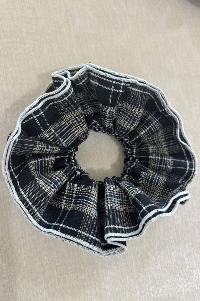 Vintage Stripe Double-Layer Scrunchie – Extra-Large Hair Tie for Women - NeoKira Unlimited