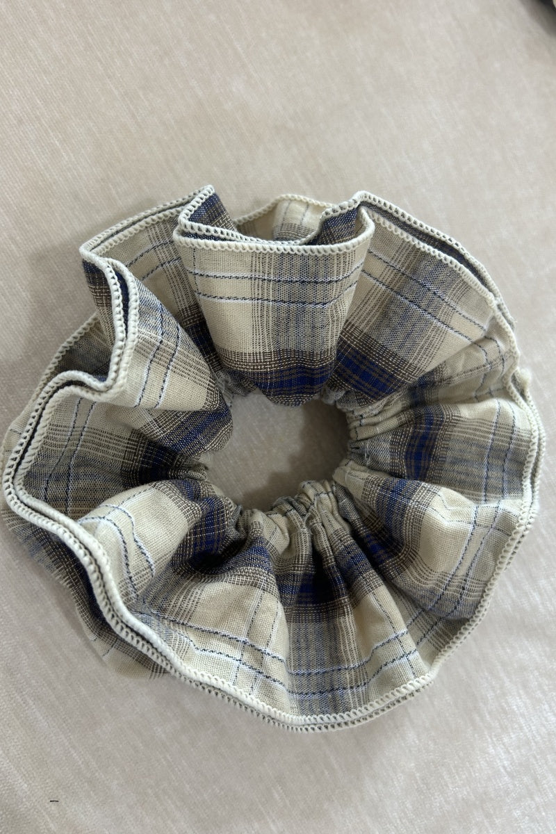 Vintage Stripe Double-Layer Scrunchie – Extra-Large Hair Tie for Women - NeoKira Unlimited