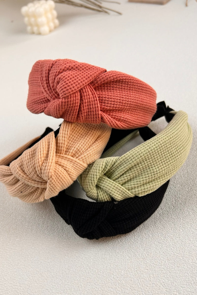 Waffle Texture Knit Headband – Cozy & Chic Hair Wrap - NeoKira Unlimited