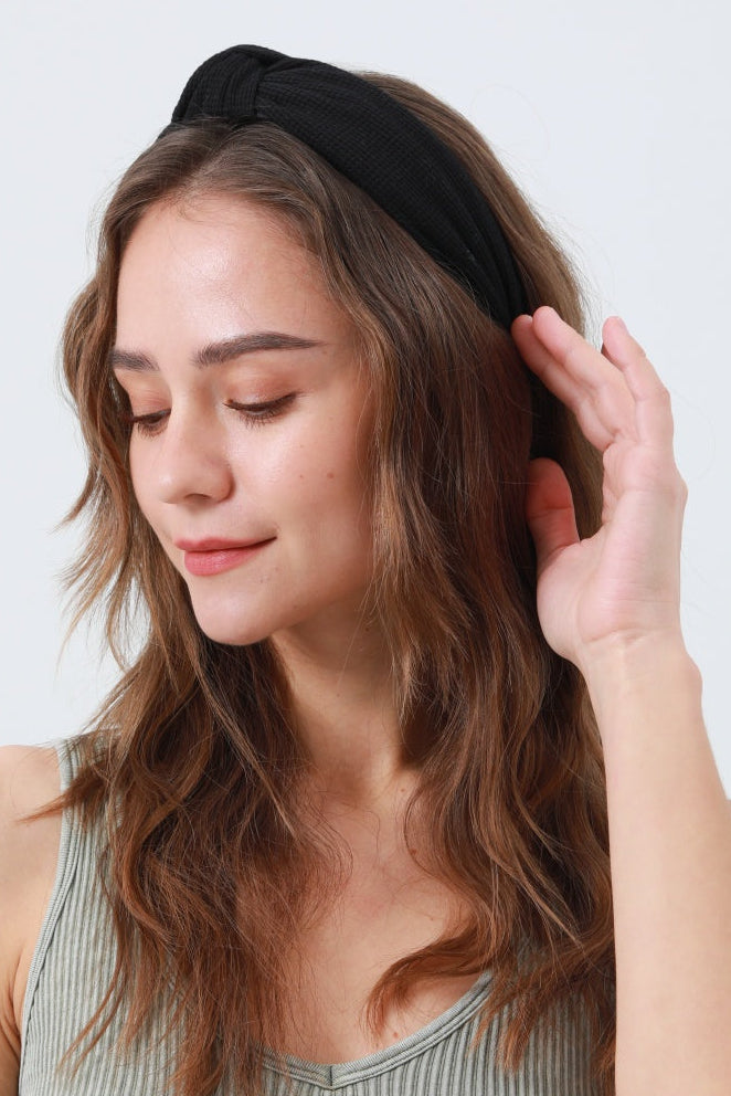 Waffle Texture Knit Headband – Cozy & Chic Hair Wrap - NeoKira Unlimited