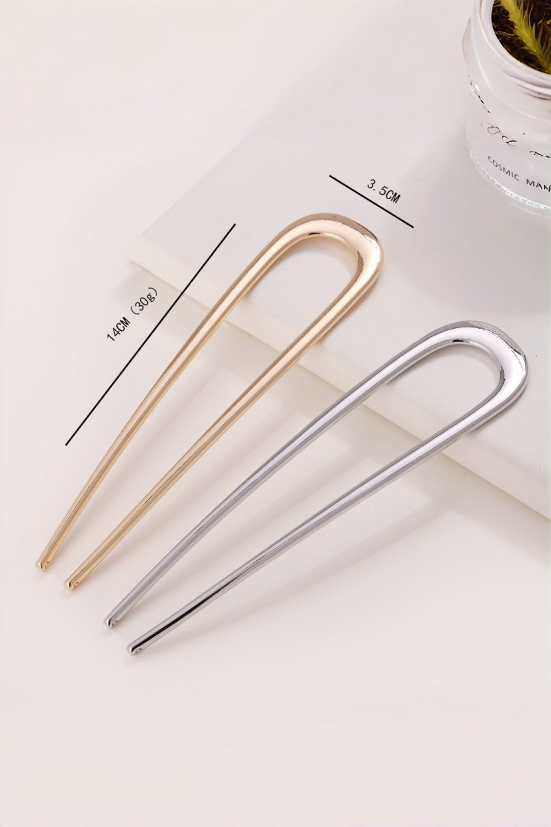 Women Minimalist Metal U Shaped Hair Pin For Bun Updo - NeoKira Unlimited