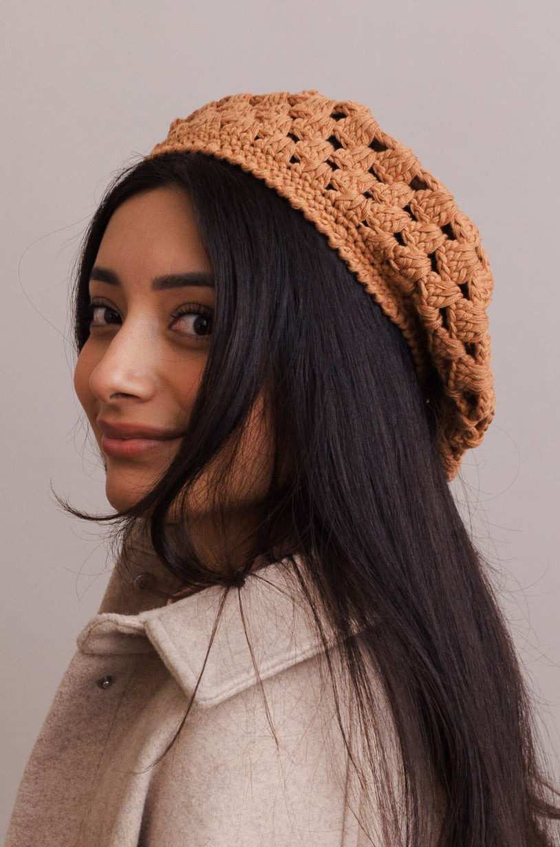 Darling Crochet Knitted Beret Beret Leto Collection   