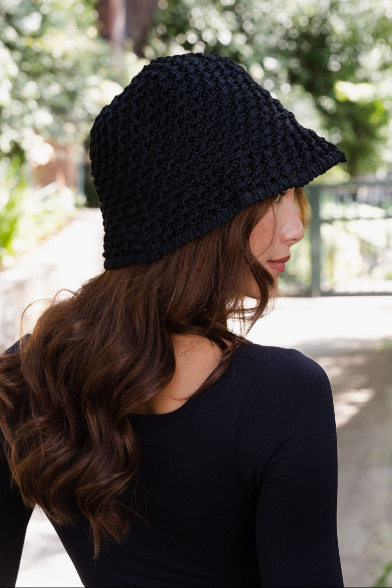 Handwoven Crochet Bucket Hat – Boho Twisted Design 🌿🧶 - NeoKira Unlimited