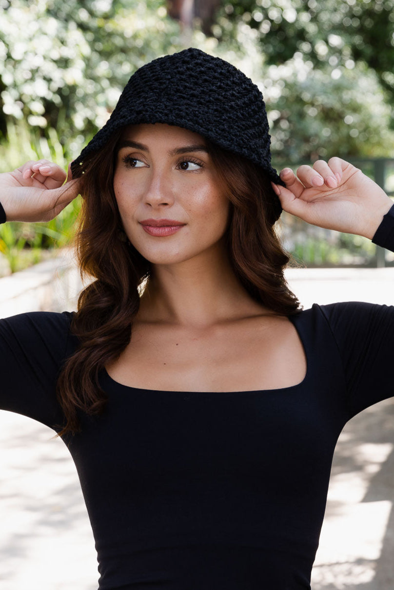 Handwoven Crochet Bucket Hat – Boho Twisted Design 🌿🧶 - NeoKira Unlimited