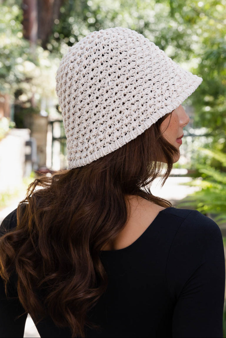 Handwoven Crochet Bucket Hat – Boho Twisted Design 🌿🧶 - NeoKira Unlimited