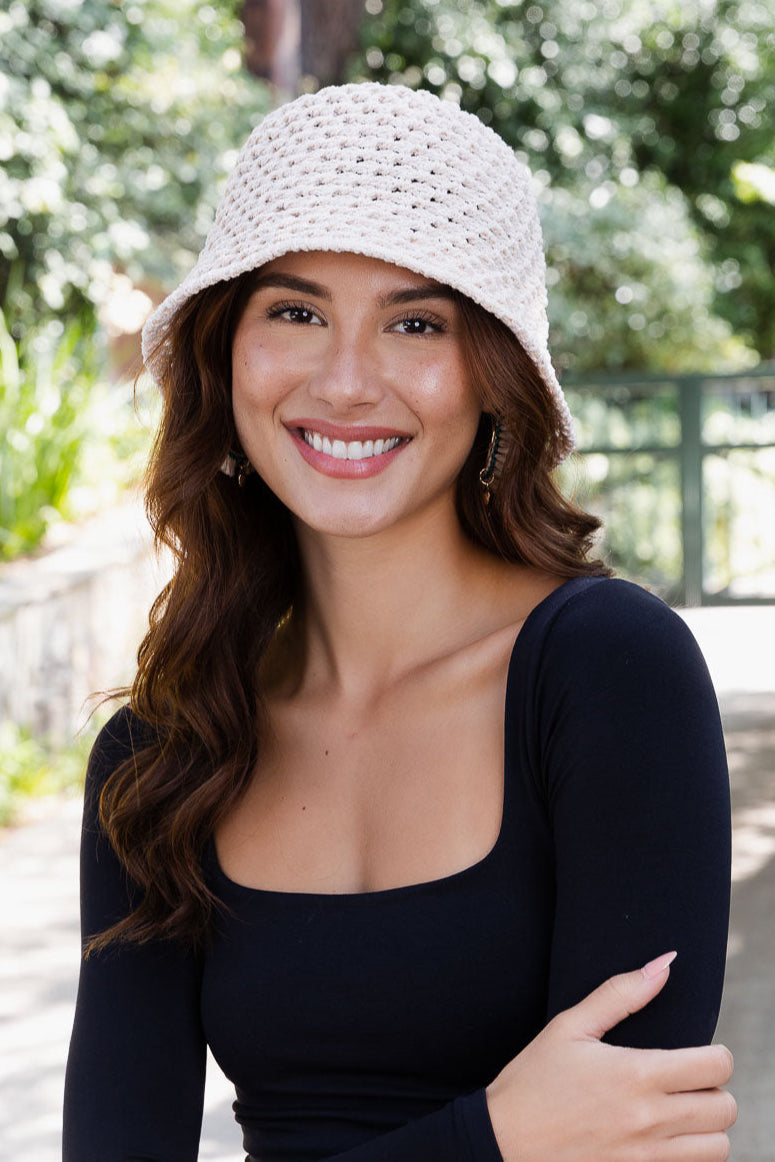 Handwoven Crochet Bucket Hat – Boho Twisted Design 🌿🧶 - NeoKira Unlimited