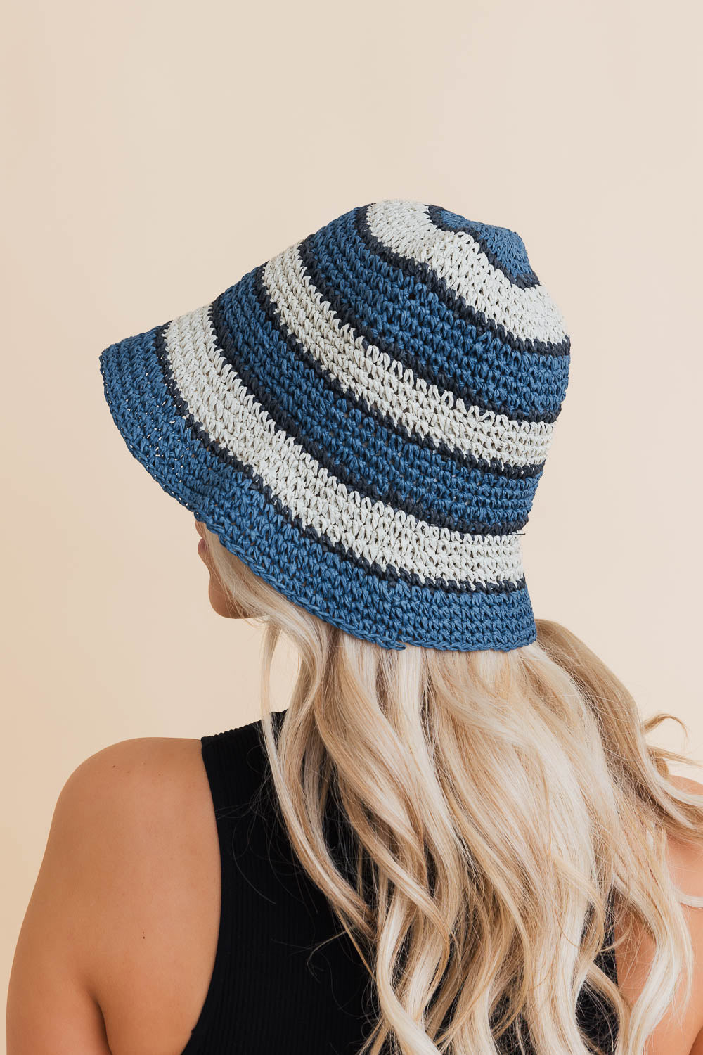 Woven Wonders Striped Sun Weave Hat Hats Leto Collection   