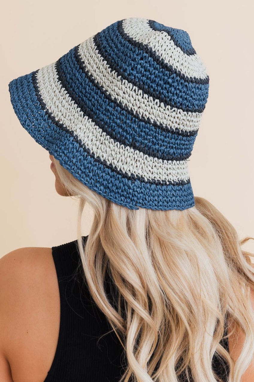 Woven Wonders Striped Sun Weave Hat - NeoKira Unlimited