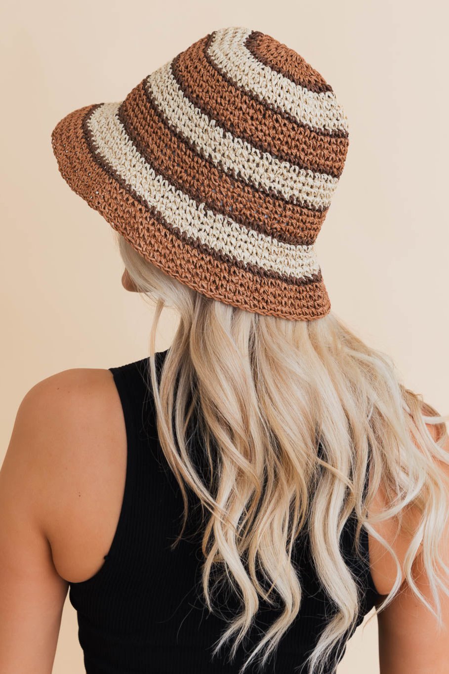 Woven Wonders Striped Sun Weave Hat - NeoKira Unlimited