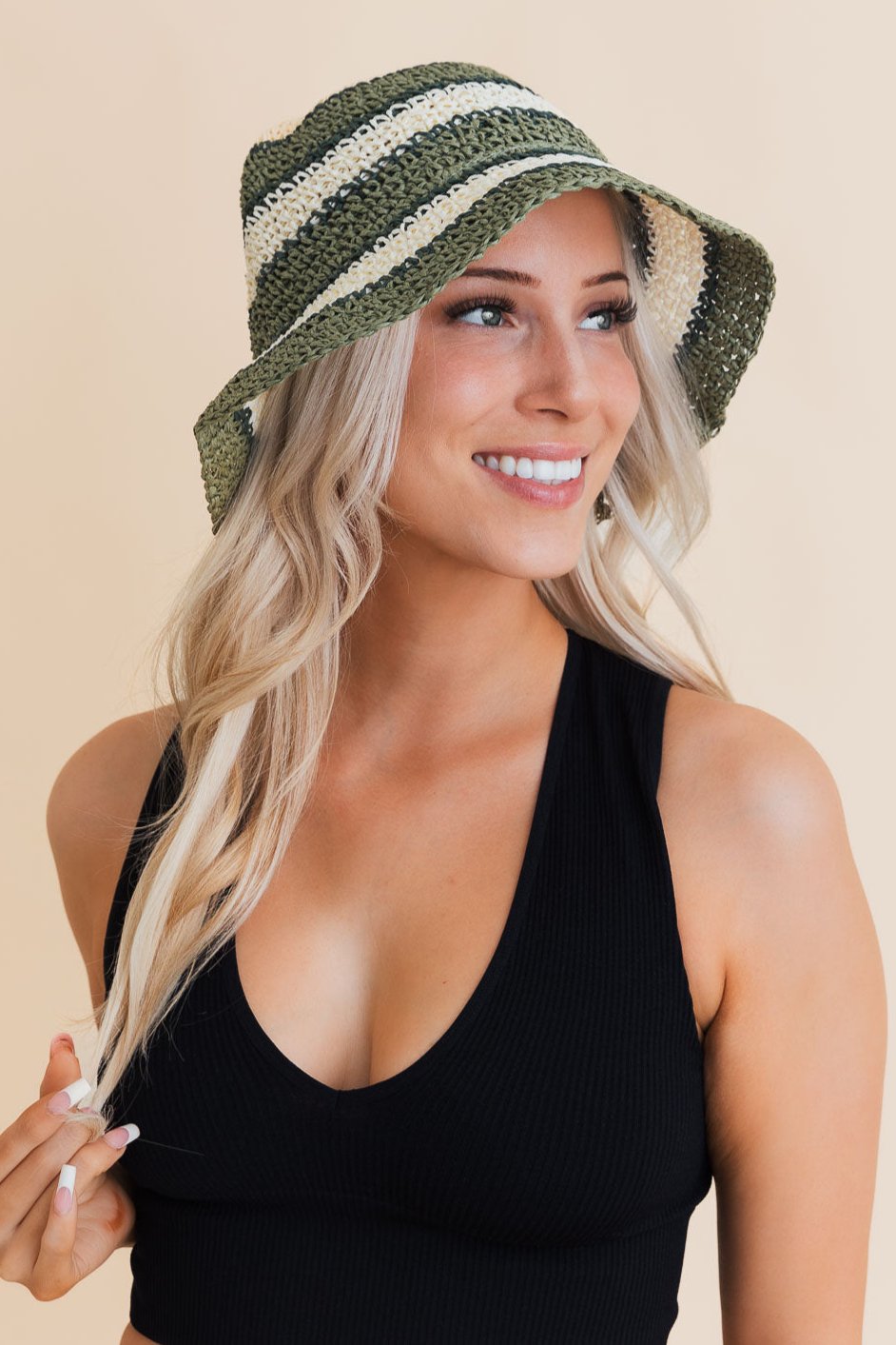 Woven Wonders Striped Sun Weave Hat - NeoKira Unlimited