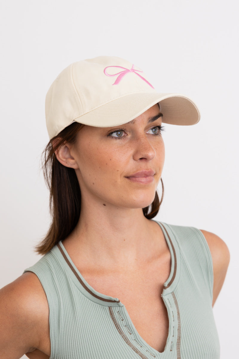 Bow Ribbon Embroidered Baseball Cap - NeoKira Unlimited