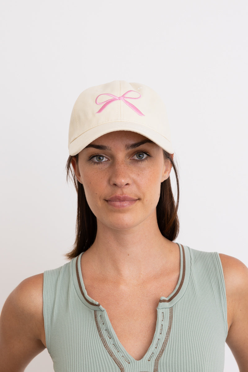 Bow Ribbon Embroidered Baseball Cap - NeoKira Unlimited