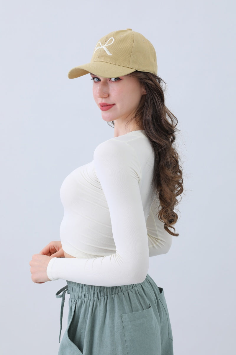 Embroidered Bow Ribbon Baseball Cap – Stylish & Chic - NeoKira Unlimited