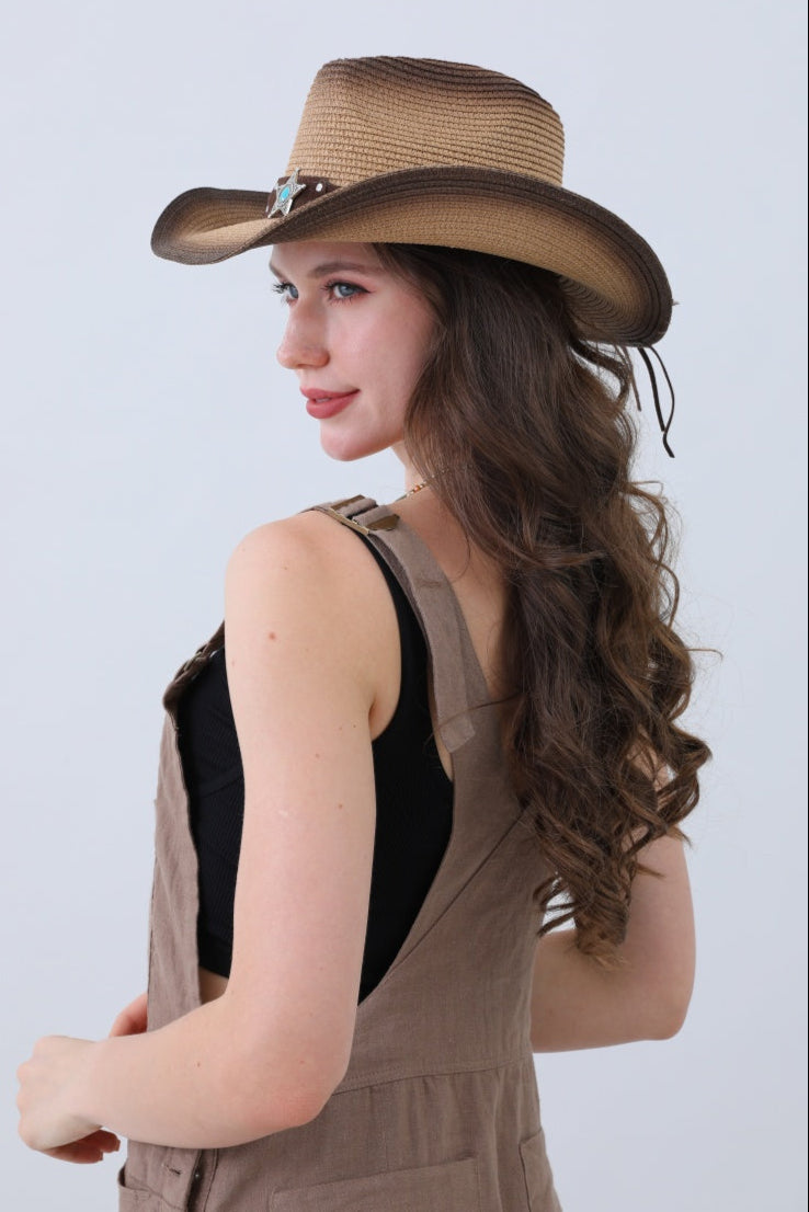 Rustic Star-Embellished Cowboy Hat – Timeless Western Charm🤠⭐ - NeoKira Unlimited