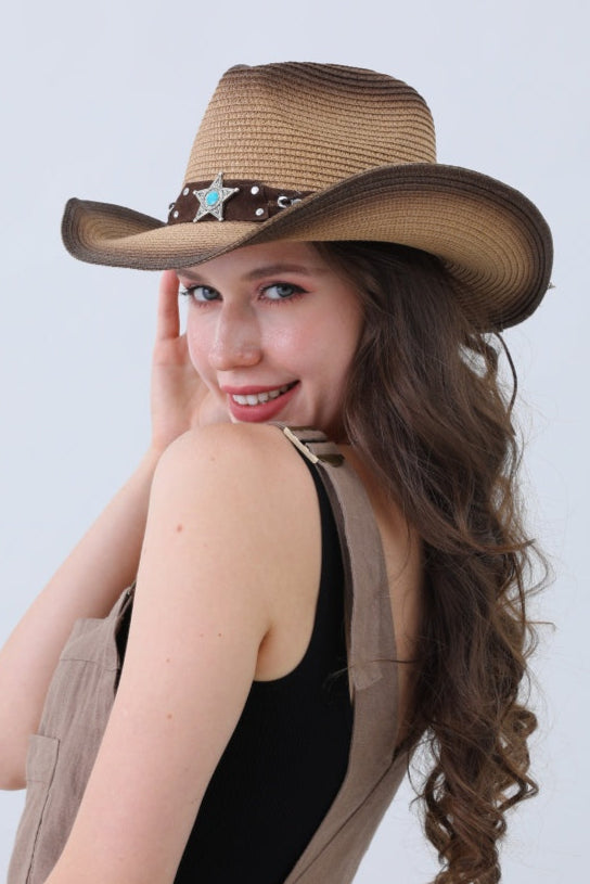 Rustic Star-Embellished Cowboy Hat – Timeless Western Charm - NeoKira Unlimited