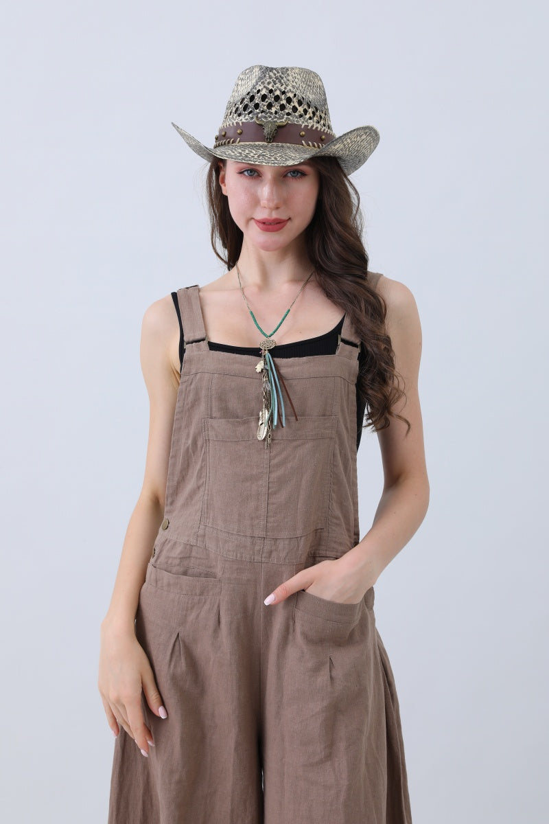 Edgy Ink-Western Hat – Bull Skull Band & Artistic Flair - NeoKira Unlimited