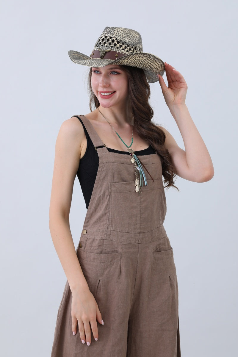 Edgy Ink-Western Hat – Bull Skull Band & Artistic Flair - NeoKira Unlimited