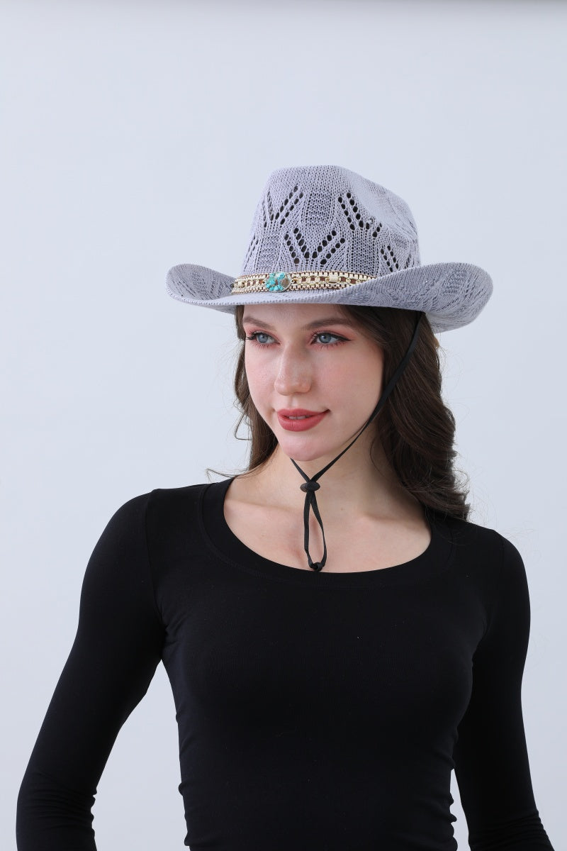 Turquoise Statement Cowboy Hat – Bold Cutout Artistry - NeoKira Unlimited