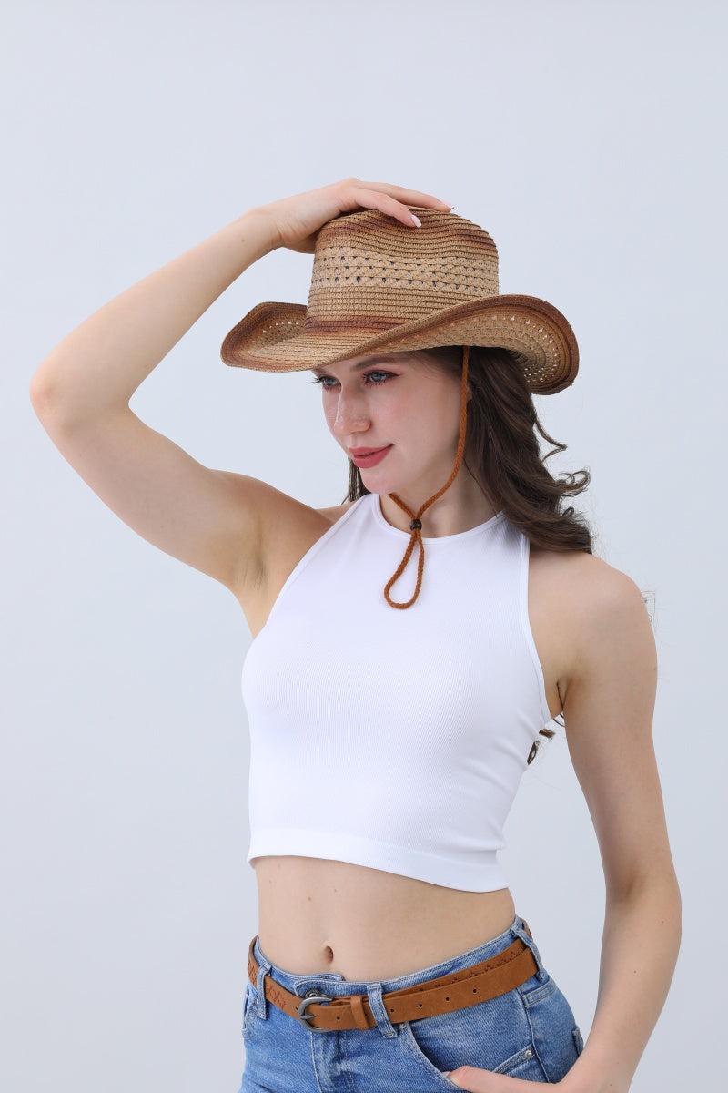Breathable Braided Cowboy Hat – Earthy & Sun-Ready - NeoKira Unlimited