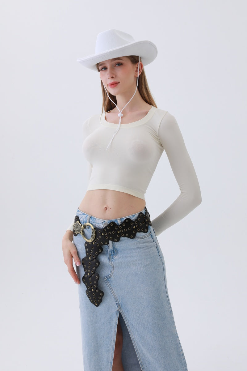 Vintage Leaf Stud Belt – Adjustable Bohemian Waist Cincher - NeoKira Unlimited