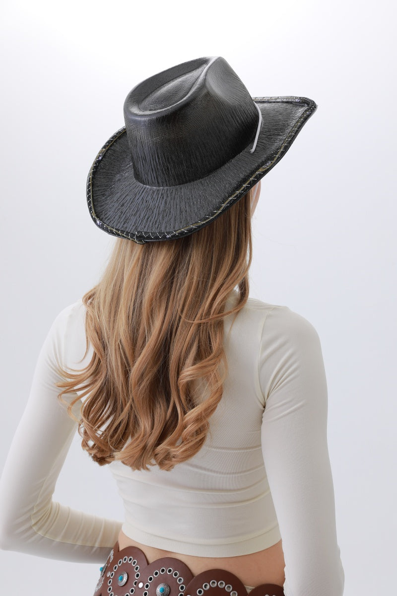 Glow-in-the-Dark Cowboy Hat – Wild West Light-Up Party Hat - NeoKira Unlimited