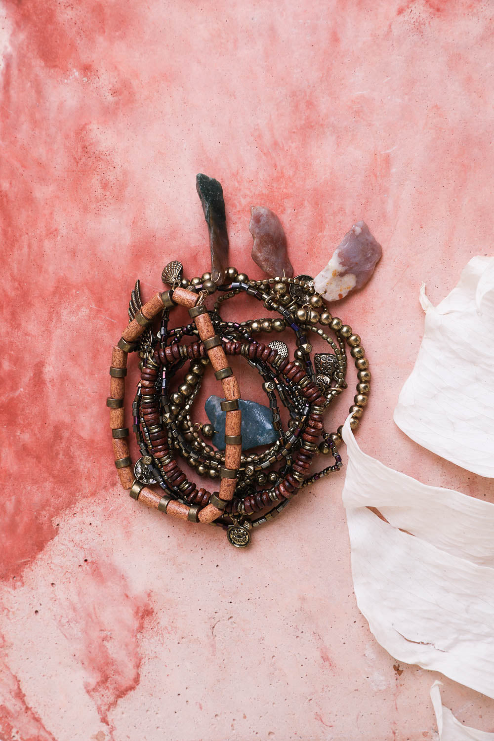 Boho Stone & Bead Stack Bracelet - NeoKira Unlimited