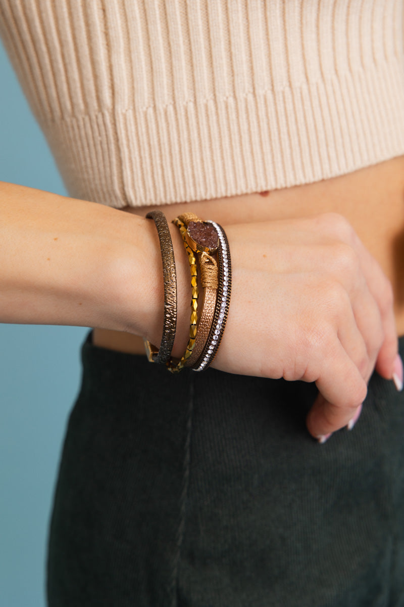 Boho Stone Charm Layered Bracelet - NeoKira Unlimited