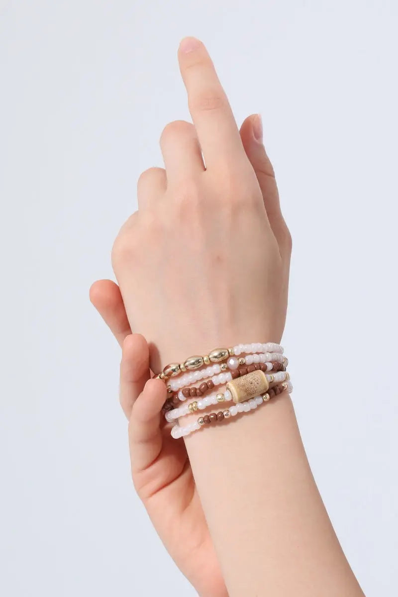 Boho Stackable Multi‑Layer Seed Bead Women Bracelets - NeoKira Unlimited
