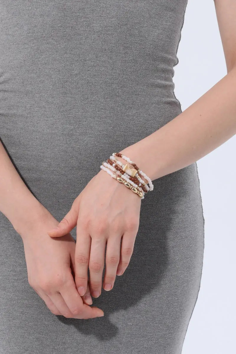 Boho Stackable Multi‑Layer Seed Bead Women Bracelets - NeoKira Unlimited